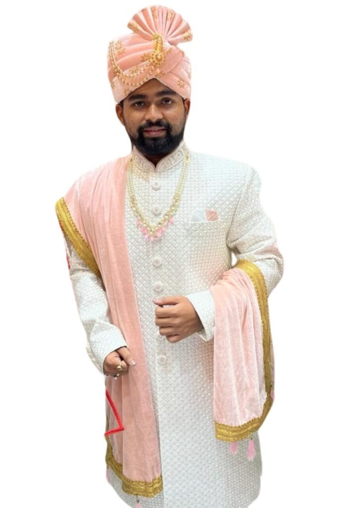 Ivory Gold Embroidered Sherwani