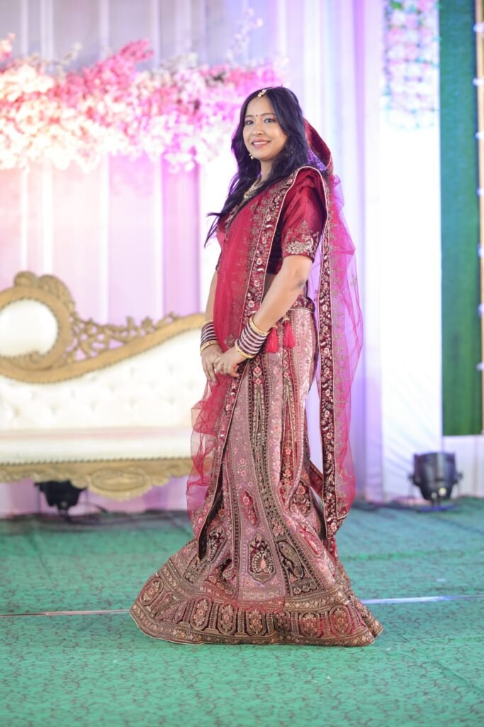 Majestic Maroon Heritage Lehenga