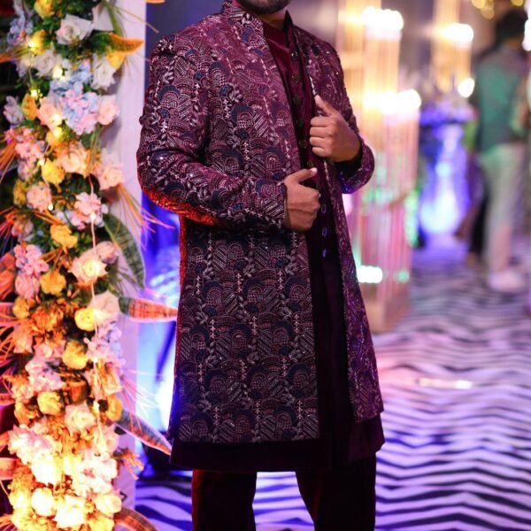 Royal Maroon Indo-Western