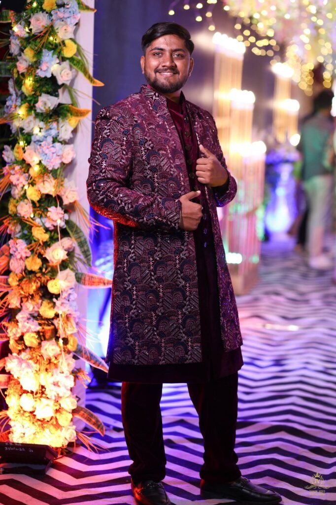 Royal Maroon Indo-Western