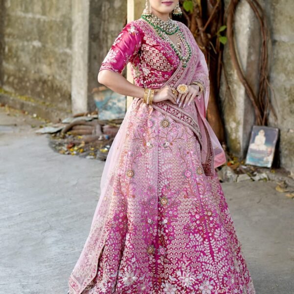 Royal Rose Gold Bridal Lehenga
