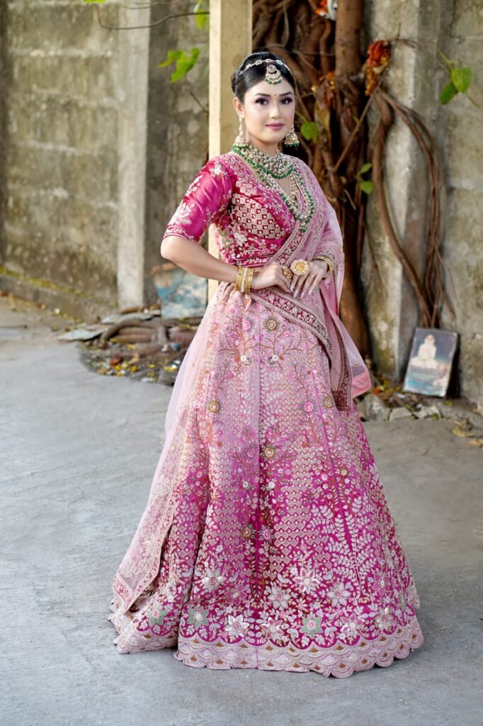 Royal Rose Gold Bridal Lehenga
